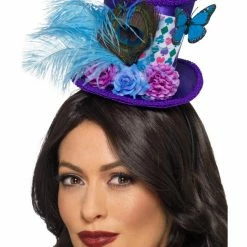 Smiffys USA Mad Hatter Mini Feather Women's Hat