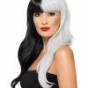 Smiffys USA Black And White Women's Long Wig With Fringe