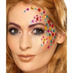 Smiffys USA Makeup & SFX Smiffys Make-Up FX, Rainbow Jewel Face Gems