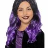 Smiffys USA Witch Wig Girl's Black And Purple Wigs & Beards 1 Smiffys USA Witch Wig Girl's Black And Purple Wigs & Beards