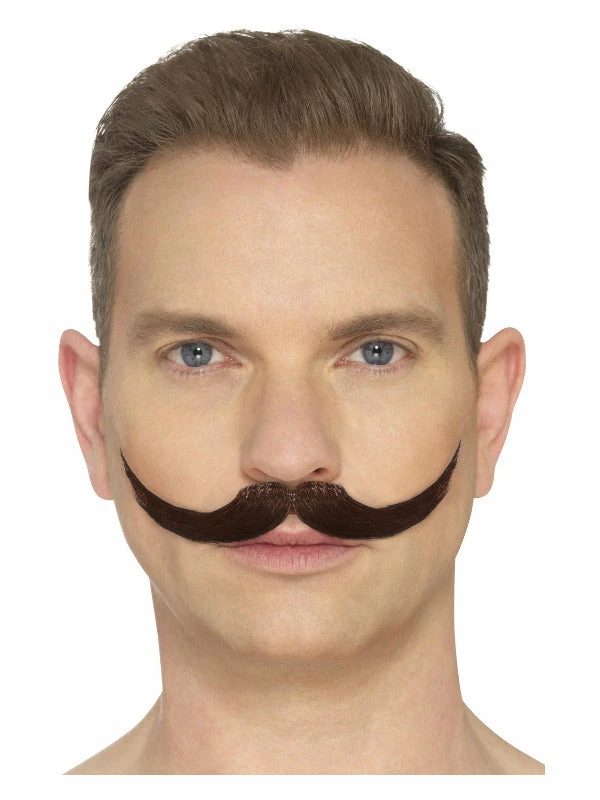 Smiffys USA Deluxe English Moustache, Brown Makeup & SFX 4 Smiffys USA Deluxe English Moustache, Brown Makeup & SFX
