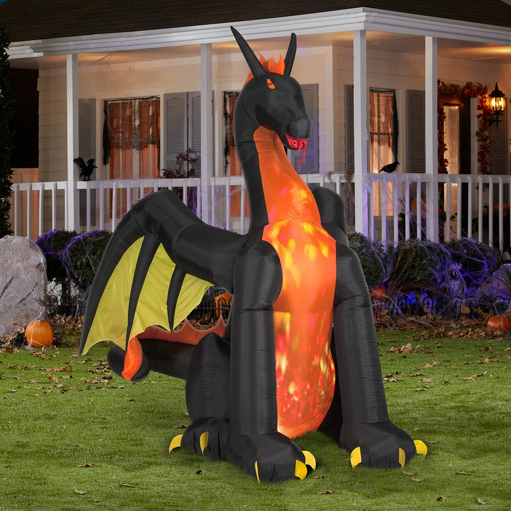 Gemmy Decorations & Props 9' Giant Airblown Projection Fire & Ice Dragon Inflatable Yard Lawn Decor 3 Gemmy Decorations & Props 9' Giant Airblown Projection Fire & Ice Dragon Inflatable Yard Lawn Decor