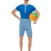 Smiffys USA 20s Bathing Suit Fancy Dress Men's Costume