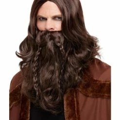 Smiffys USA Wigs & Beards Viking Barbarian Beard And Wig Men's Kit