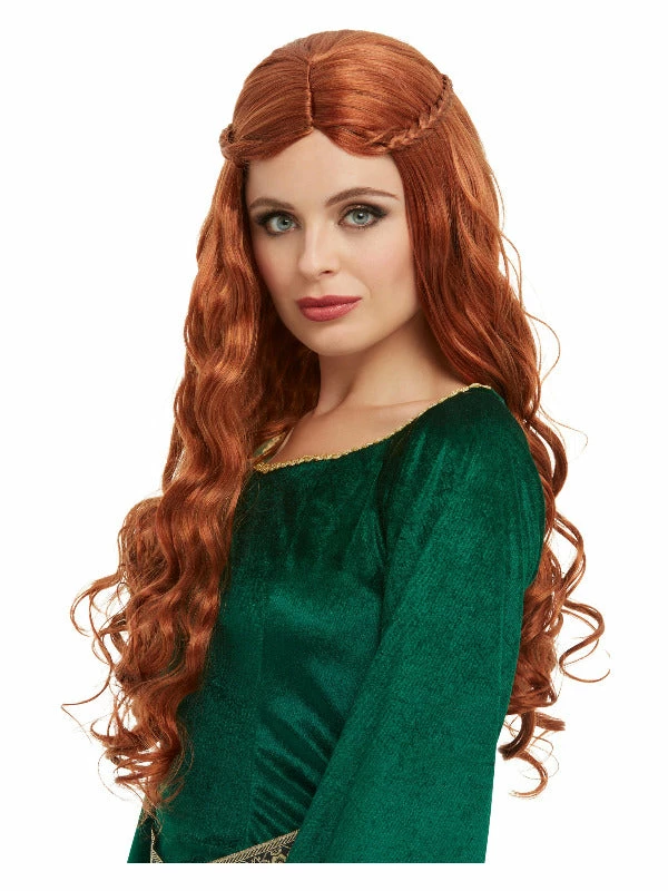 Smiffys USA Medieval Princess Auburn Women's Wig 3 Smiffys USA Medieval Princess Auburn Women's Wig