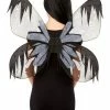 Smiffys USA Accessories Dark Botanicals Moth Wings Child Grey