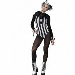 Smiffys USA Fever Vintage Pierrot Doll Women's Clown Costume Costumes