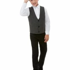Smiffys USA 20s Gangster Boy's Waistcoat And Cap