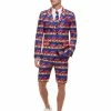 Smiffys USA Sunset Flamingo Men's Summer Short Suit