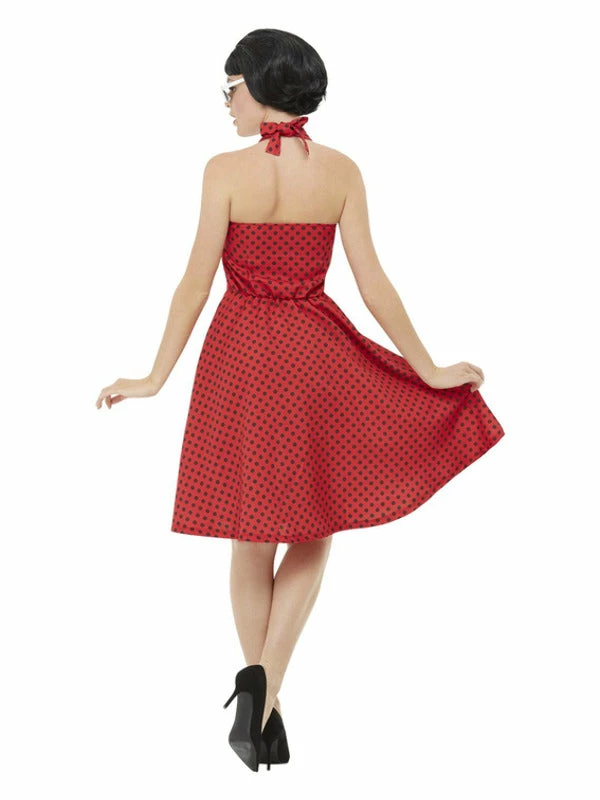 Smiffys USA 50s Rockabilly Pin Up Halter Neck Women's Costume 5 Smiffys USA 50s Rockabilly Pin Up Halter Neck Women's Costume
