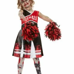 Smiffys USA Zombie Cheerleader Women's Red And Black Costume Costumes