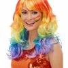 Smiffys USA Wigs & Beards Rainbow Glam Women's Wig