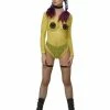 Smiffys USA Smiley Fishnet Bodysuit With Pasties Costume