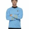 Smiffys USA Costumes Star Trek Original Series Sciences Uniform Blue Men's Top