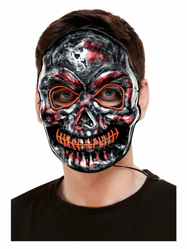 Smiffys USA Skeleton LED Mask Masks 3 Smiffys USA Skeleton LED Mask Masks
