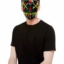 Smiffys USA Stitch Face LED Black Mask