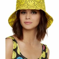 Smiffys USA Hats & Headpieces Smiley Printed Adult Bucket Hat