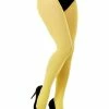 Smiffys USA Accessories Opaque Women's Yellow Tights