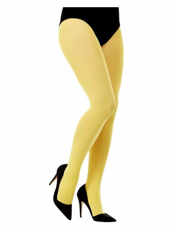 Smiffys USA Accessories Opaque Women's Yellow Tights 3 Smiffys USA Accessories Opaque Women's Yellow Tights