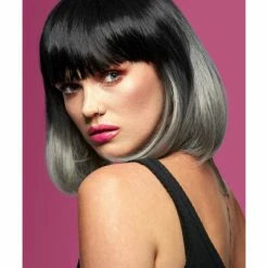 Smiffys USA Manic Panic® Alien Grey™ Ombre Glam Doll Women's Wig Wigs & Beards