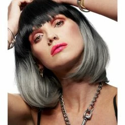 Smiffys USA Manic Panic® Alien Grey™ Ombre Glam Doll Women's Wig Wigs & Beards