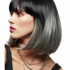 Smiffys USA Manic Panic® Alien Grey™ Ombre Glam Doll Women's Wig Wigs & Beards