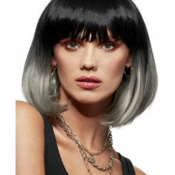 Smiffys USA Manic Panic® Alien Grey™ Ombre Glam Doll Women's Wig Wigs & Beards
