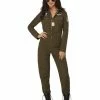 Smiffys USA Costumes Top Gun Maverick Ladies Aviator Costume 2 Smiffys USA Costumes Top Gun Maverick Ladies Aviator Costume