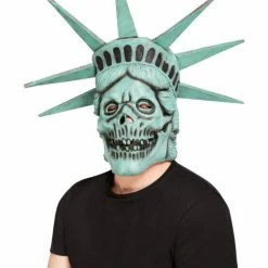 Smiffys USA Masks Statue Of Liberty Skull Overhead Adult Mask