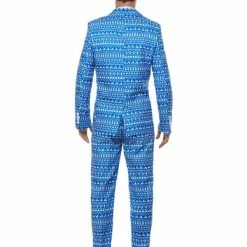 Smiffys USA Costumes Christmas Wrapping Paper Men's Blue Suit