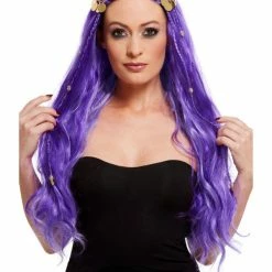 Smiffys USA Wigs & Beards Fortune Teller Women's Purple Wig