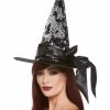 Smiffys USA Hats & Headpieces Reversible Black Sequin Witch Hat