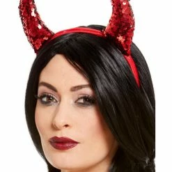 Smiffys USA Reversible Sequin Devil Women's Horns
