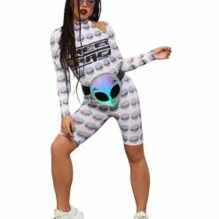 Smiffys USA Space Alien Fever Women's Unitard Costumes