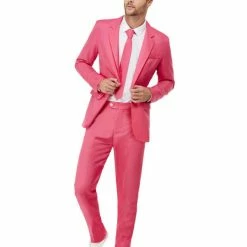 Smiffys USA Costumes Solid Colour Men's Hot Pink Suit