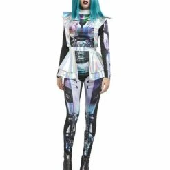 Smiffys USA Metallic Space Alien Robot Women's Costume Costumes