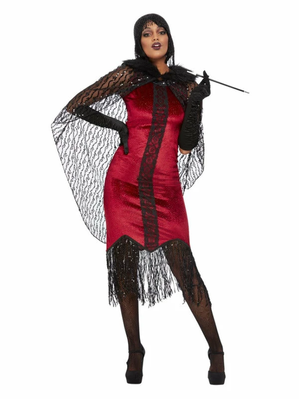 Smiffys USA Costumes Vampire 20's Flapper Costume Women's 3 Smiffys USA Costumes Vampire 20's Flapper Costume Women's