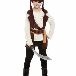 Smiffys USA Costumes Dark Spirit Pirate Boy's Costume
