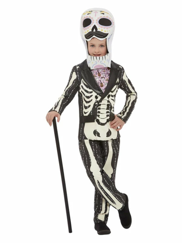 Smiffys USA Day Of The Dead Skeleton Senor Boy's Costume Costumes 3 Smiffys USA Day Of The Dead Skeleton Senor Boy's Costume Costumes