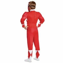 Disguise Power Rangers Mighty Morphin Red Power Ranger Muscle Costume & Mask