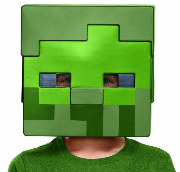 Disguise Minecraft Zombie Half Mask Child Video Game Costumes 4 Disguise Minecraft Zombie Half Mask Child Video Game Costumes
