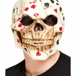 Smiffys USA Masks Poker Face Skull Overhead Mask
