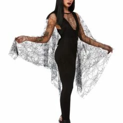 Smiffys USA Fever Spider Web Lace Poncho Women's