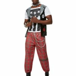 Smiffys USA 90s Punk Rocker Men's Costume