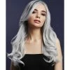 Smiffys USA Wigs & Beards Khloe Fever Women's Ice Silver Wig Long Wave