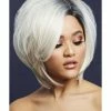 Smiffys USA Fever Savanna Women's Ice Blonde Wig Asymmetric Bob Side Parting