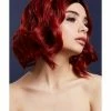 Smiffys USA Fever Kourtney Women's Ruby Red Wig Two Toned Curls Long Bob
