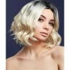 Smiffys USA Fever Kourtney Women's Blonde Wig Two Toned Curls Long Bob