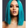 Smiffys USA Fever Kylie Women's Teal Wig Two Toned Long Bob