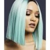 Smiffys USA Wigs & Beards Fever Kylie Women's Peppermint Blue Green Wig Two Toned Long Bob